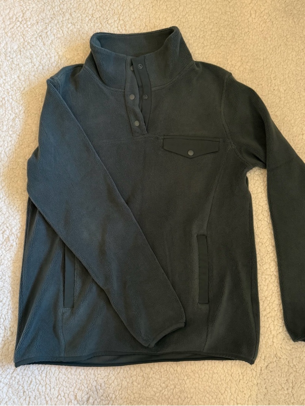 32 Degrees Women’s XS Teal Grey Fleece Pullover with Pockets